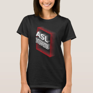 Camiseta ASL Interpreter Job Title Apreciation Retro