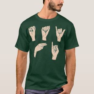 Camiseta ASL Learning Say Hi Funny Hand Sign language Inter