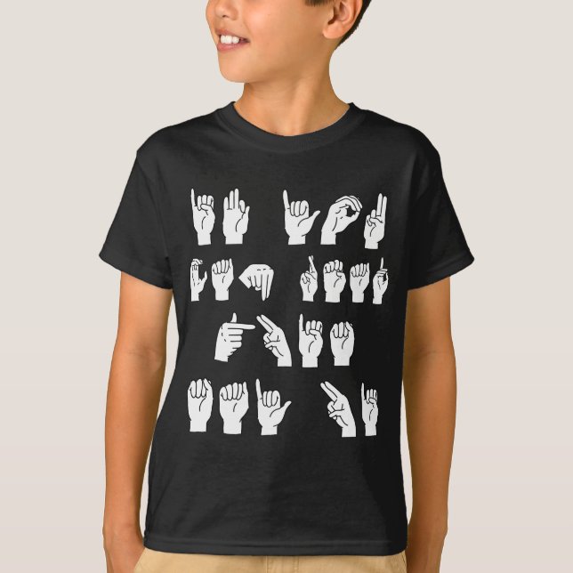 Camiseta ASL, Lenguaje de Rótulo americano (Anverso)