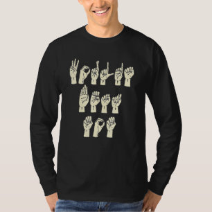 Camiseta ASL Lenguaje de Señas Mundos Mejor Mamá Ortografía