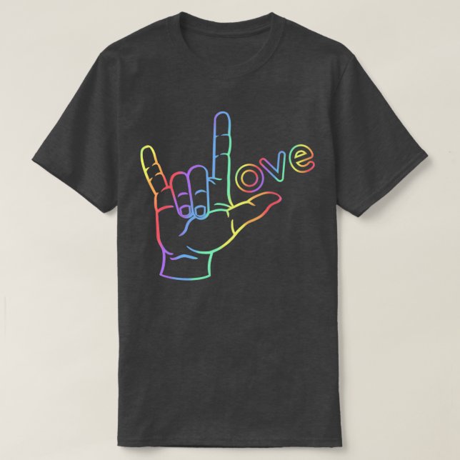 Camiseta ASL Love 12 (Diseño del anverso)