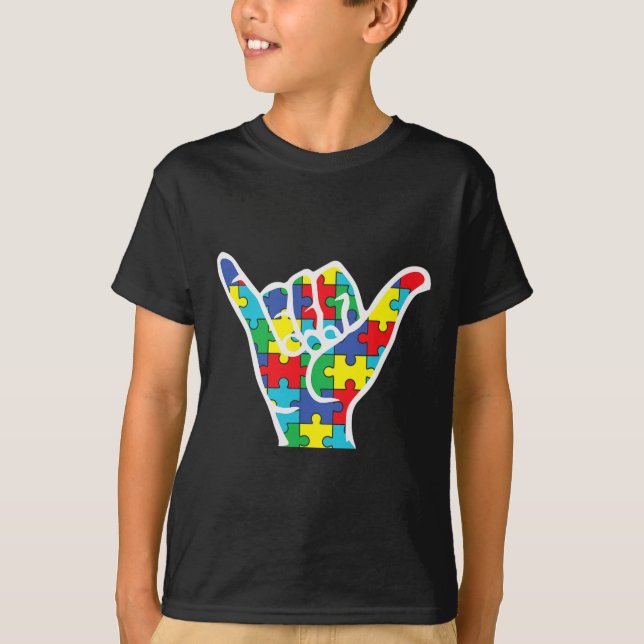 Camiseta asl love firma mano autismo conciencia 2022 mamá p (Anverso)