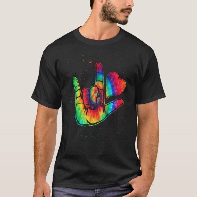 Camiseta ASL Love Sign Language Autism Awareness Support  2 (Anverso)