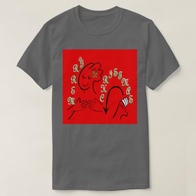 Camiseta ASL Merry Christmas (Diseño del anverso)