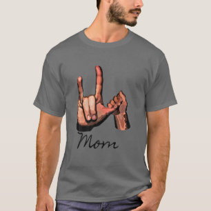 Camiseta ASL MOM Design - Adorable Deaf Mom