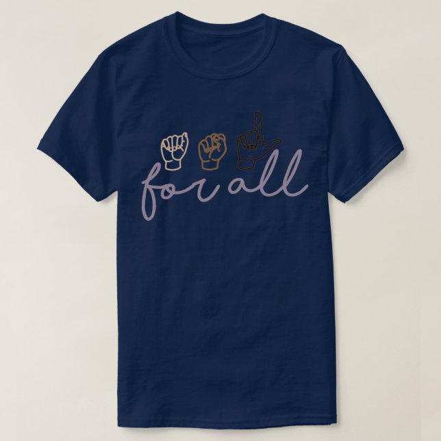 Camiseta ASL para todos (Diseño del anverso)