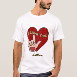 Camiseta ASL personalizado te amo