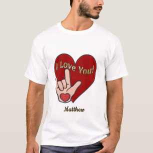 Camiseta ASL personalizado te amo