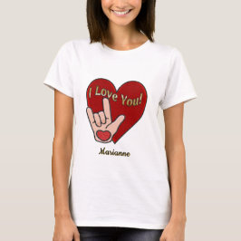 Camiseta ASL personalizado te amo