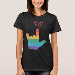 Camiseta ASL Rainbow Love Symbol Deaf
