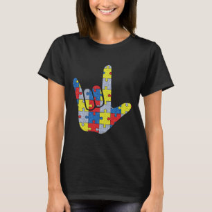 Camiseta ASL Rótulo de amor Lenguaje de autismo Ayuda para 