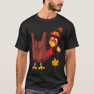 Camiseta ASL Turquía Lenguaje americano de Rótulo te amo