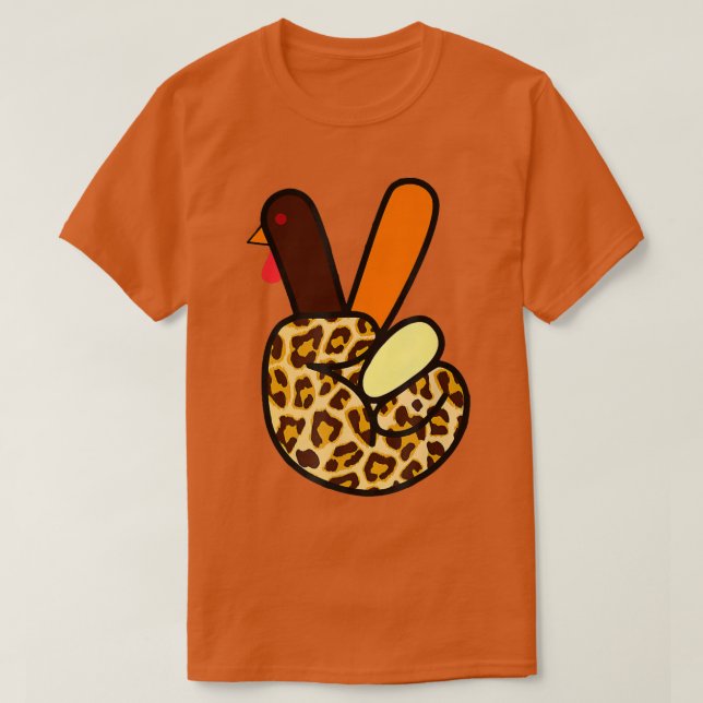 Camiseta ASL Turquía: Signo de paz leopardo de acción de gr (Diseño del anverso)
