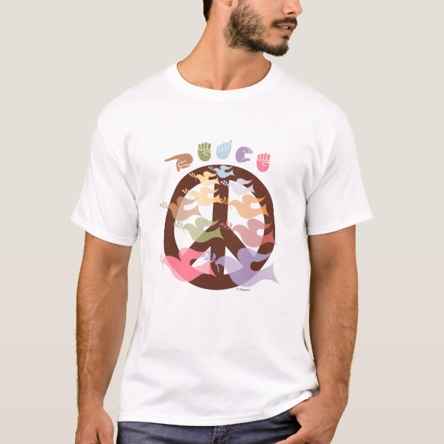 Camiseta ¡ASL y Peace Art! (Anverso)