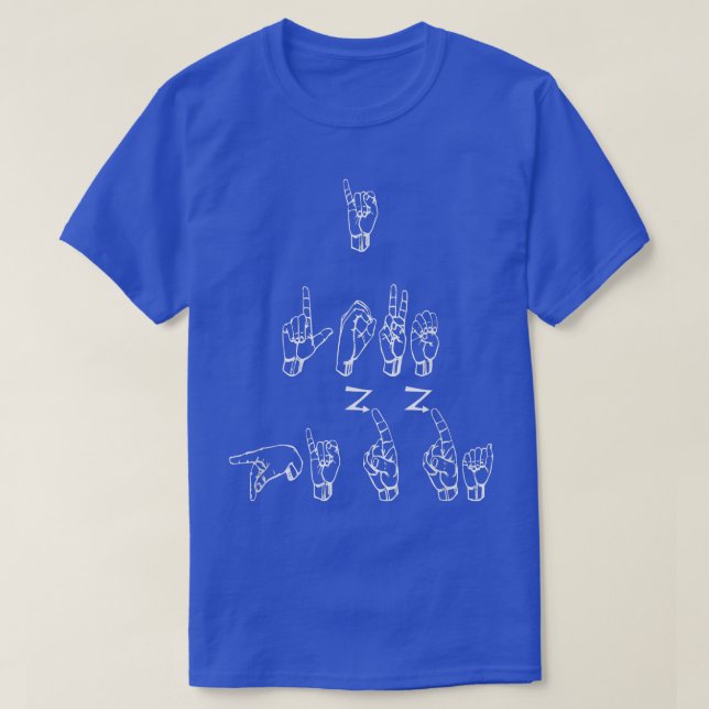 Camiseta ASLAmerican Sign Language I Love Pizza T  (Diseño del anverso)