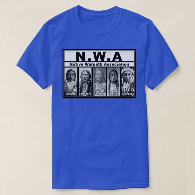 Camiseta Asociación nativa de ruta de acceso a la guerra -  (Diseño del anverso)
