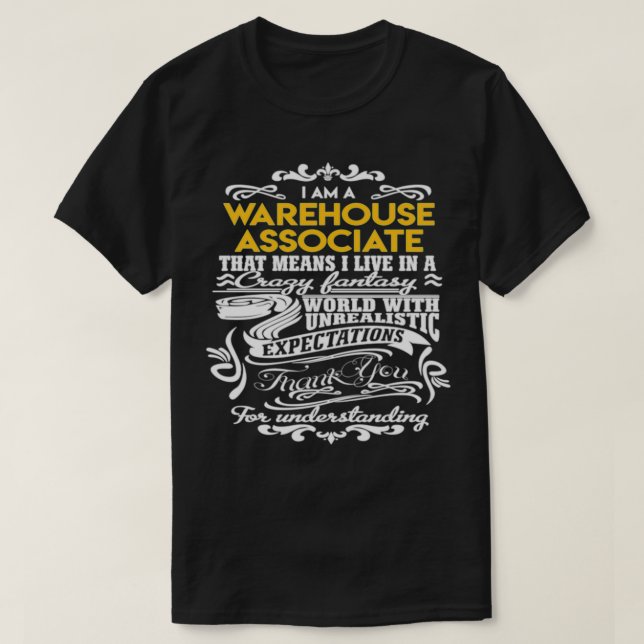 Camiseta Asociado De Almacén De Almacén De Almacén Activo E (Diseño del anverso)