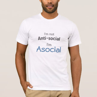 Camiseta Asocial, no antisocial