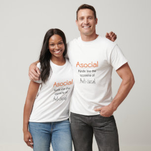 Camiseta Asocial no es antisocial - Lema introvertido