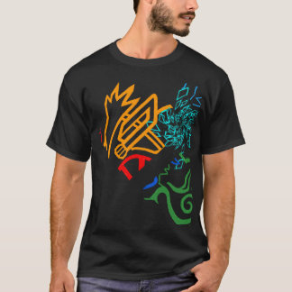 Camiseta asombrosa del naranja del fuego de Blazin