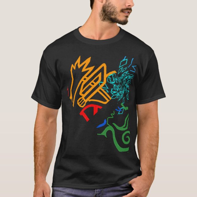 Camiseta asombrosa del naranja del fuego de Blazin (Anverso)