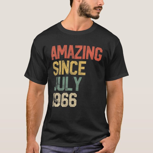 Camiseta Asombrosa Desde Julio De 1966 Mujer Hombres 55º Cu (Anverso)