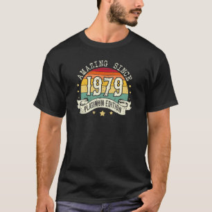 Camiseta Asombrosa Edición Platinum Nacida En 1979 Cumpleañ