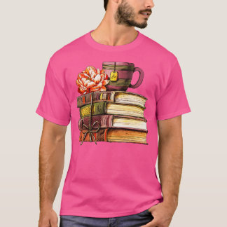 Camiseta Asombrosa pila de libros antiguos y amante de la l