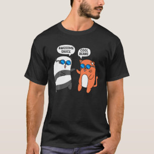 Camiseta Asombrosa salsa Guay frijoles cortos animales Gato