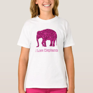 Camiseta Asombrosamente rosa rosa me encantan los elefantes