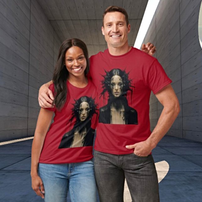 Camiseta Asombroso arte abstracto de la feminidad de Noir (Subido por el creador)