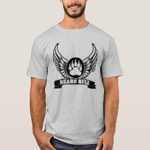 Camiseta Asombroso Bears Rule Angel Wings Bear Paw