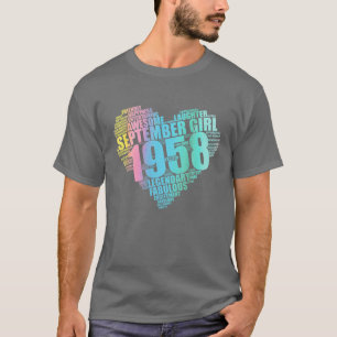 Camiseta Asombroso Chica Legendario de septiembre de 1958