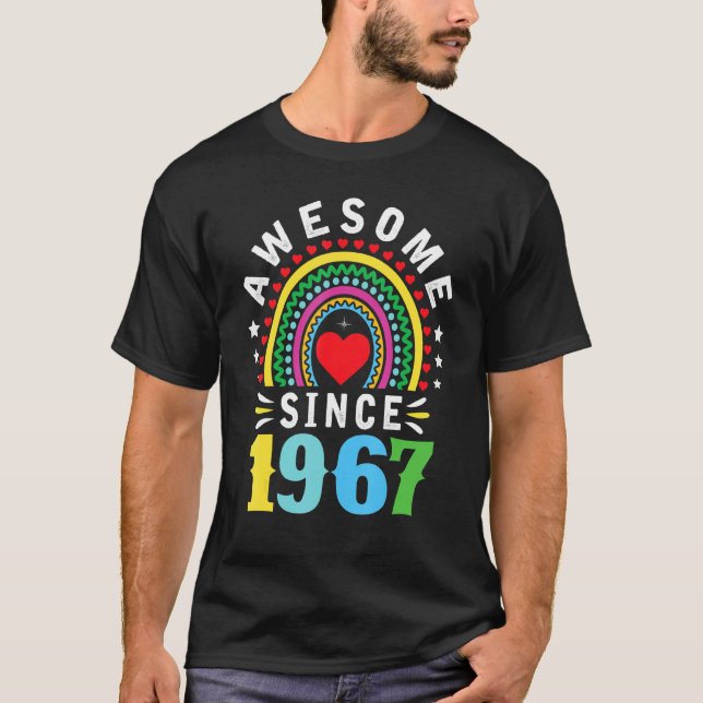 Camiseta Asombroso desde 1967: Nace el arcoiris por 55 años (Anverso)