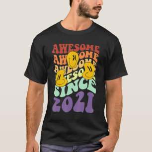 Camiseta asombroso desde 2021 nivel 1 desbloqueado niño de 