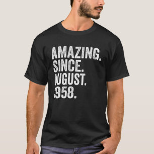 Camiseta Asombroso desde agosto de 1958 65 años de edad 65º