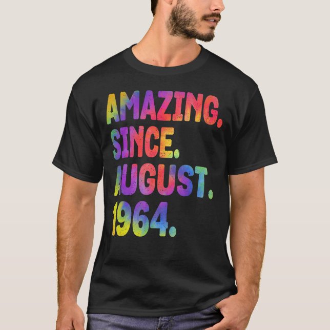 Camiseta Asombroso desde agosto de 1964 59 años de edad 59º (Anverso)