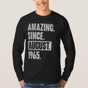 Camiseta Asombroso desde agosto de 1965 57 años 57º nacimie