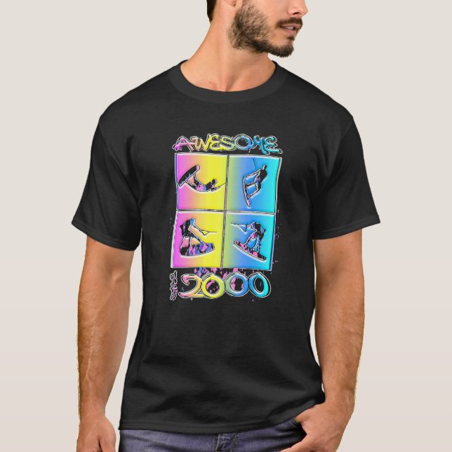 Camiseta Asombroso desde el estilo de vida del wakeboard 2  (Anverso)
