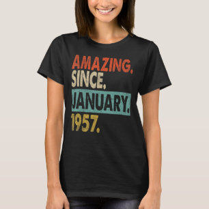 Camiseta Asombroso desde enero de 1957 66 años de edad 66º 