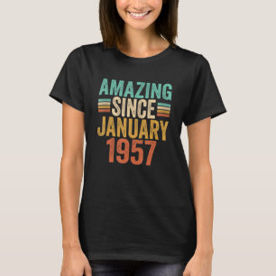 Camiseta Asombroso desde enero de 1957 66 años de edad 66º 