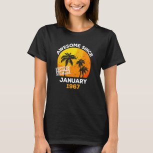 Camiseta Asombroso desde enero de 1967 Nacimiento de Hombre