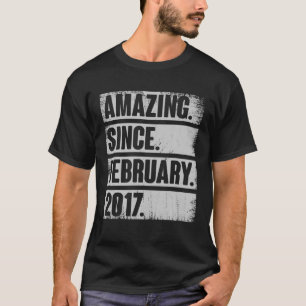 Camiseta Asombroso Desde Febrero De 2017 Un Regalo De 5 Año