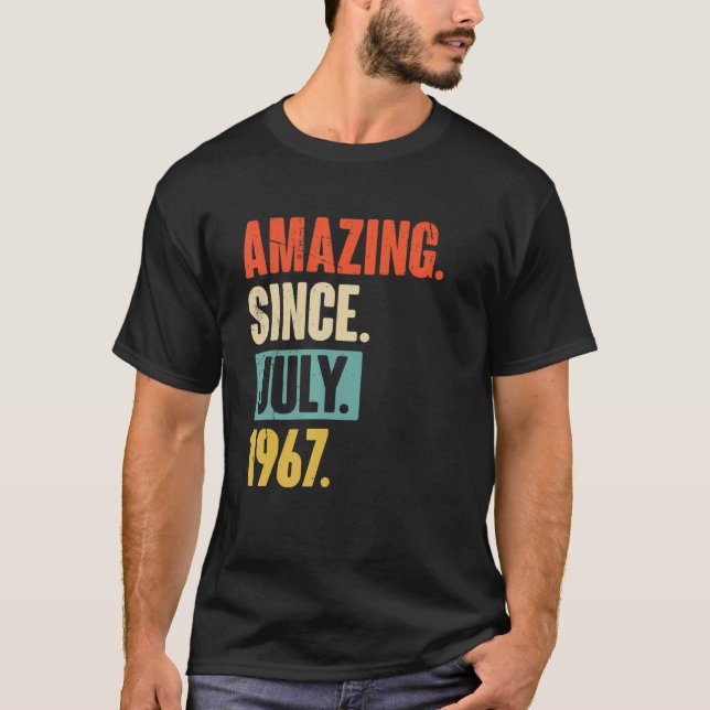 Camiseta Asombroso desde julio de 1967 55 años de edad cump (Anverso)