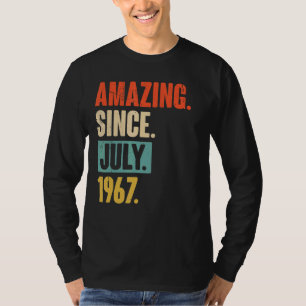 Camiseta Asombroso desde julio de 1967 55 años de edad cump