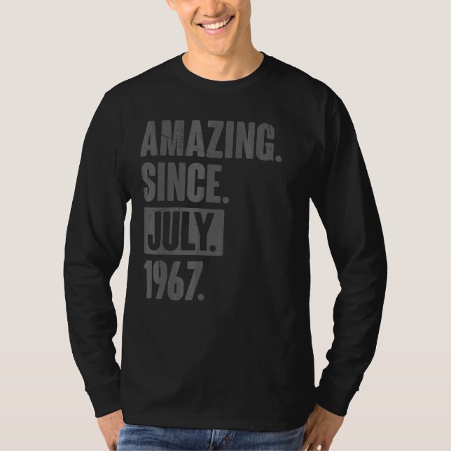 Camiseta Asombroso desde julio de 1967 55 años de edad cump (Anverso)