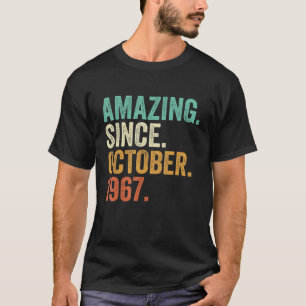 Camiseta Asombroso desde octubre de 1967 55 años de edad 55