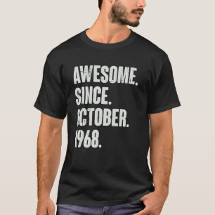 Camiseta Asombroso desde octubre de 1968 54 años de edad 54