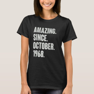 Camiseta Asombroso desde octubre de 1968 54 años de edad 54