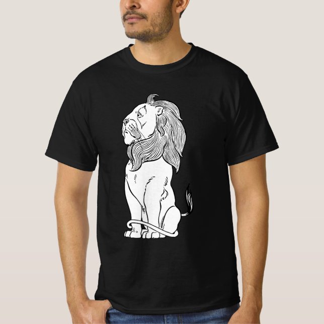 Camiseta Asombroso Mago de Oz, Valiente León Cobarde (Anverso)